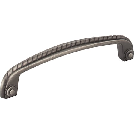 Jeffrey Alexander 128 mm Center-to-Center Brushed Pewter Rope Rhodes Cabinet Pull Z261-128BNBDL